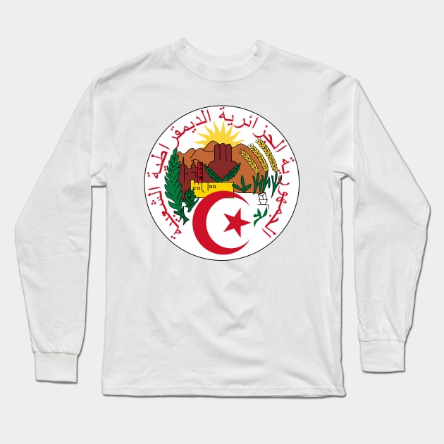 Seal of الجمهورية الجزائرية الديمقراطية الشعبية png Long Sleeve T-Shirt by Flags of the World